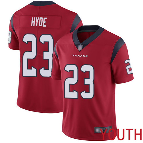 Houston Texans Limited Red Youth Carlos Hyde Alternate Jersey NFL Football #23 Vapor Untouchable->youth nfl jersey->Youth Jersey
